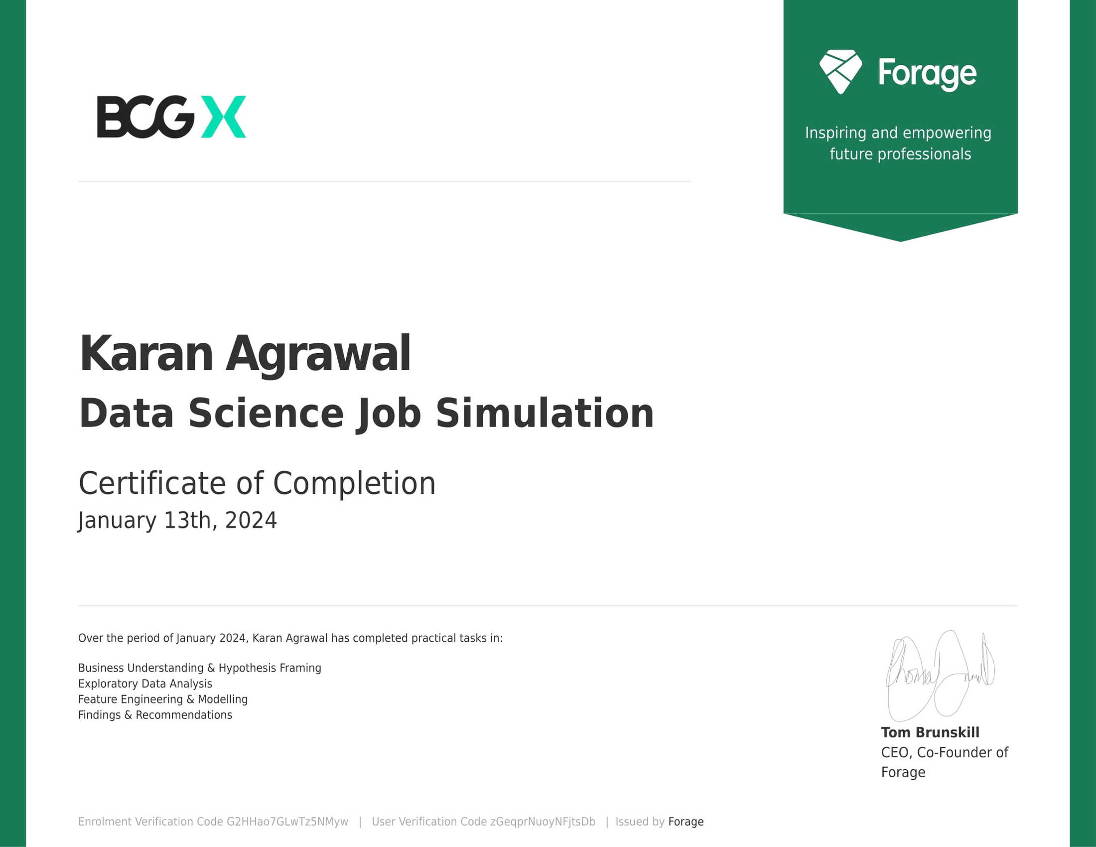 BCG Job Simulation Certificate